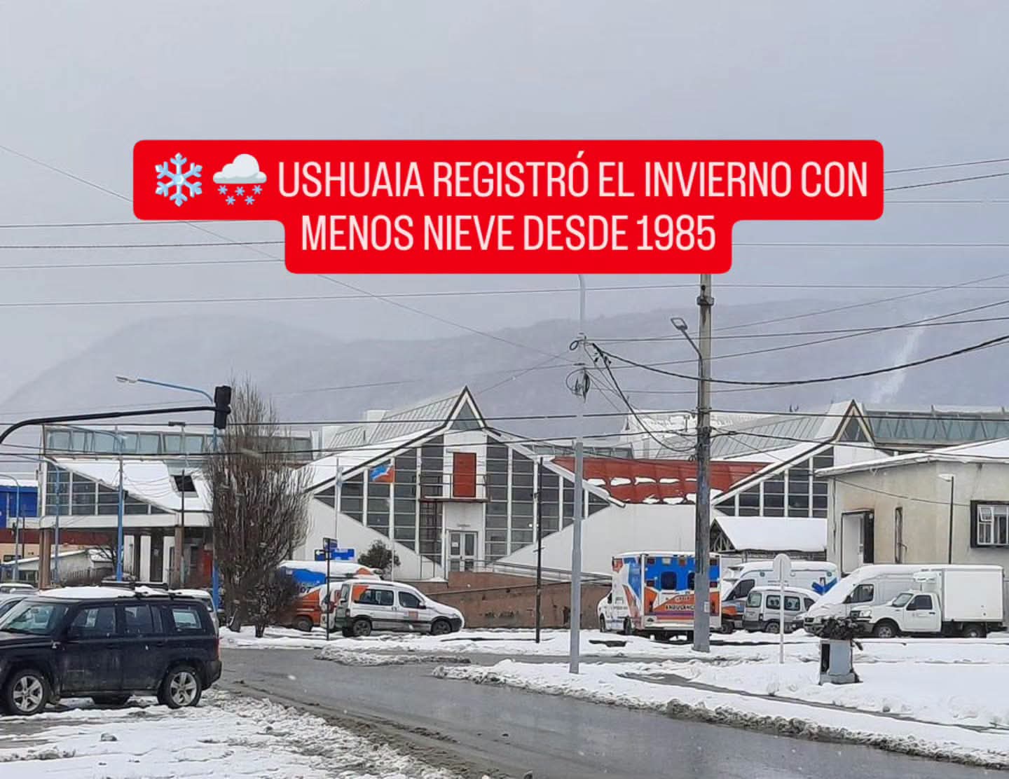❄️🌨️ USHUAIA REGISTRÓ EL INVIERNO CON MENOS NIEVE DESDE 1985