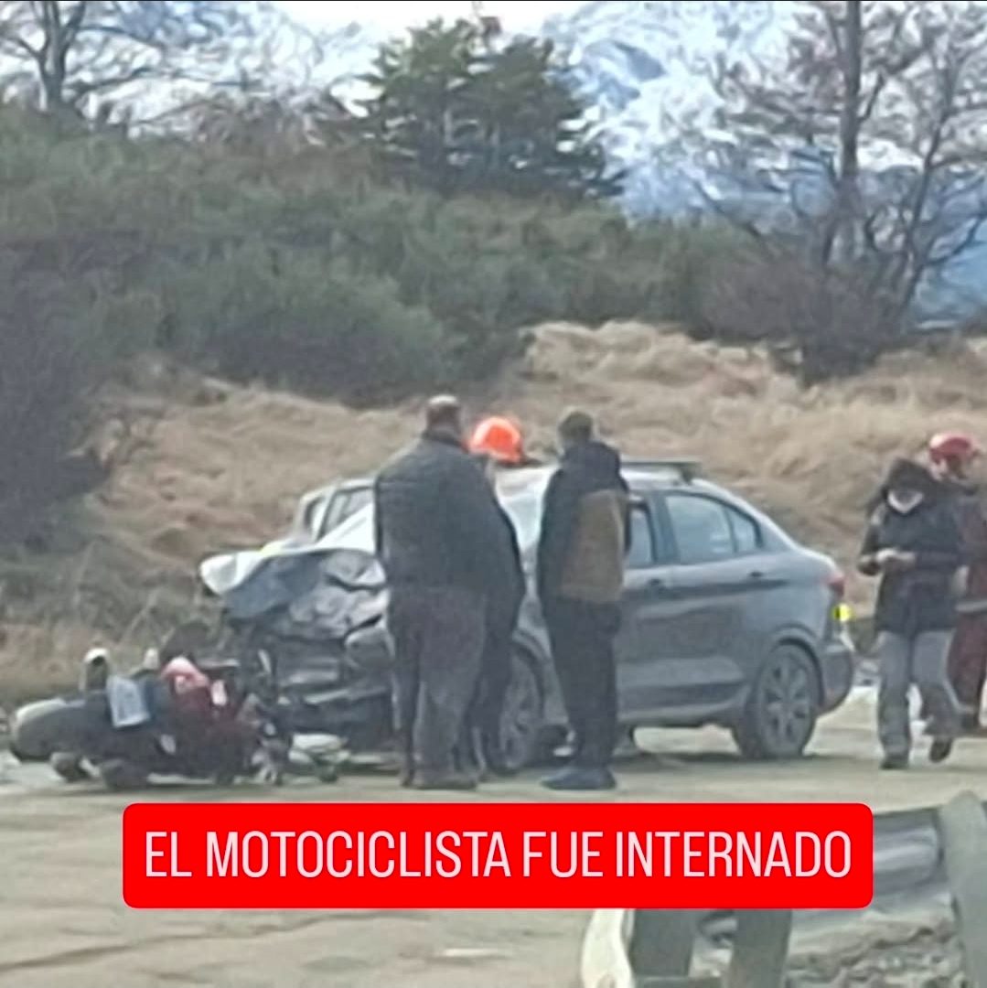 🚨 VIOLENTA COLISIÓN FRONTAL EN LA RN3: UN MOTOCICLISTA FUE INTERNADO